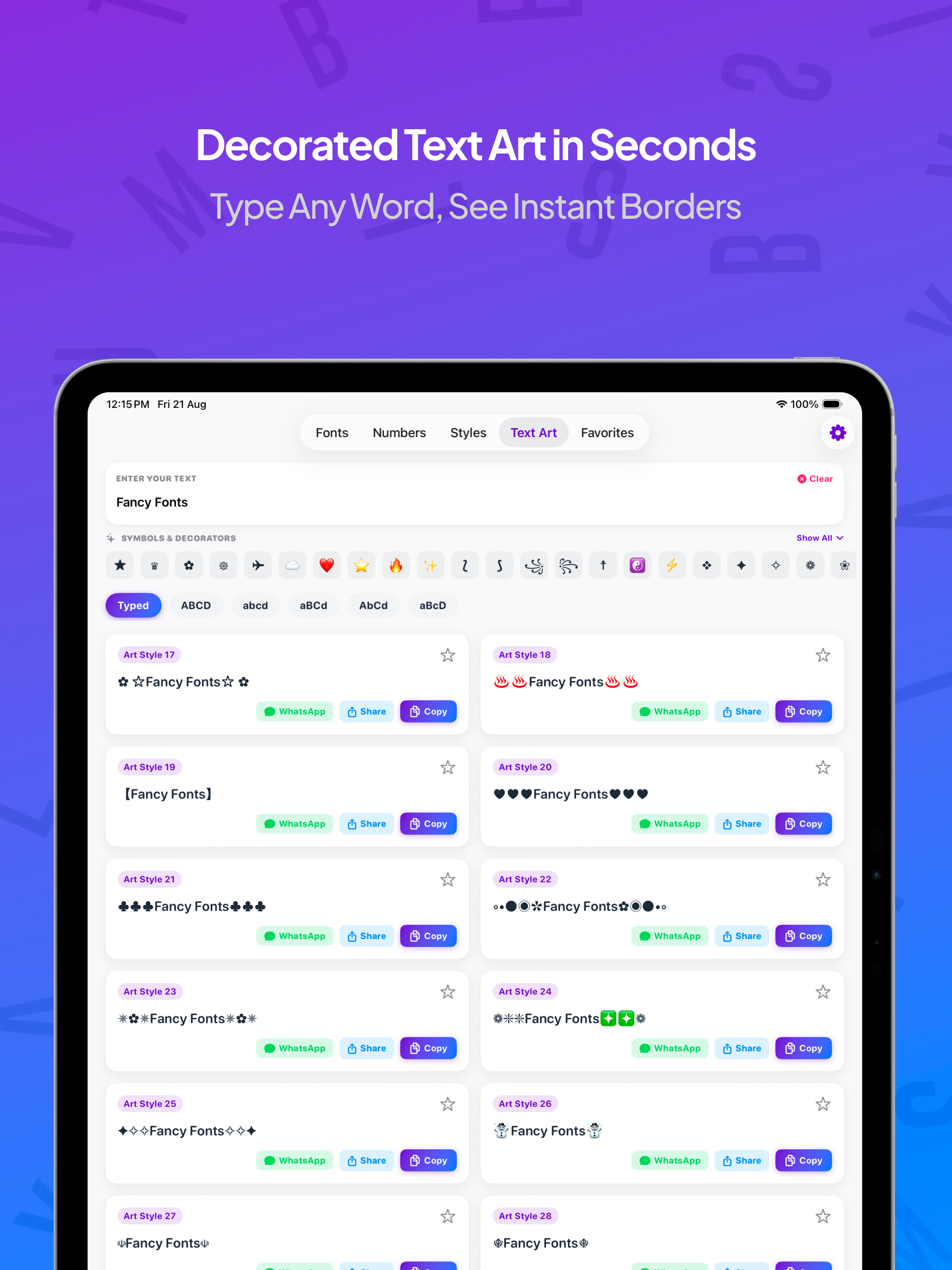 Fancy Fonts: Stylish Text screenshot 11