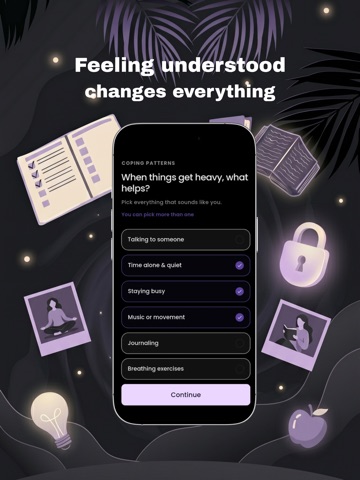 Vela: AI Menthal Health Coach iPad screenshot