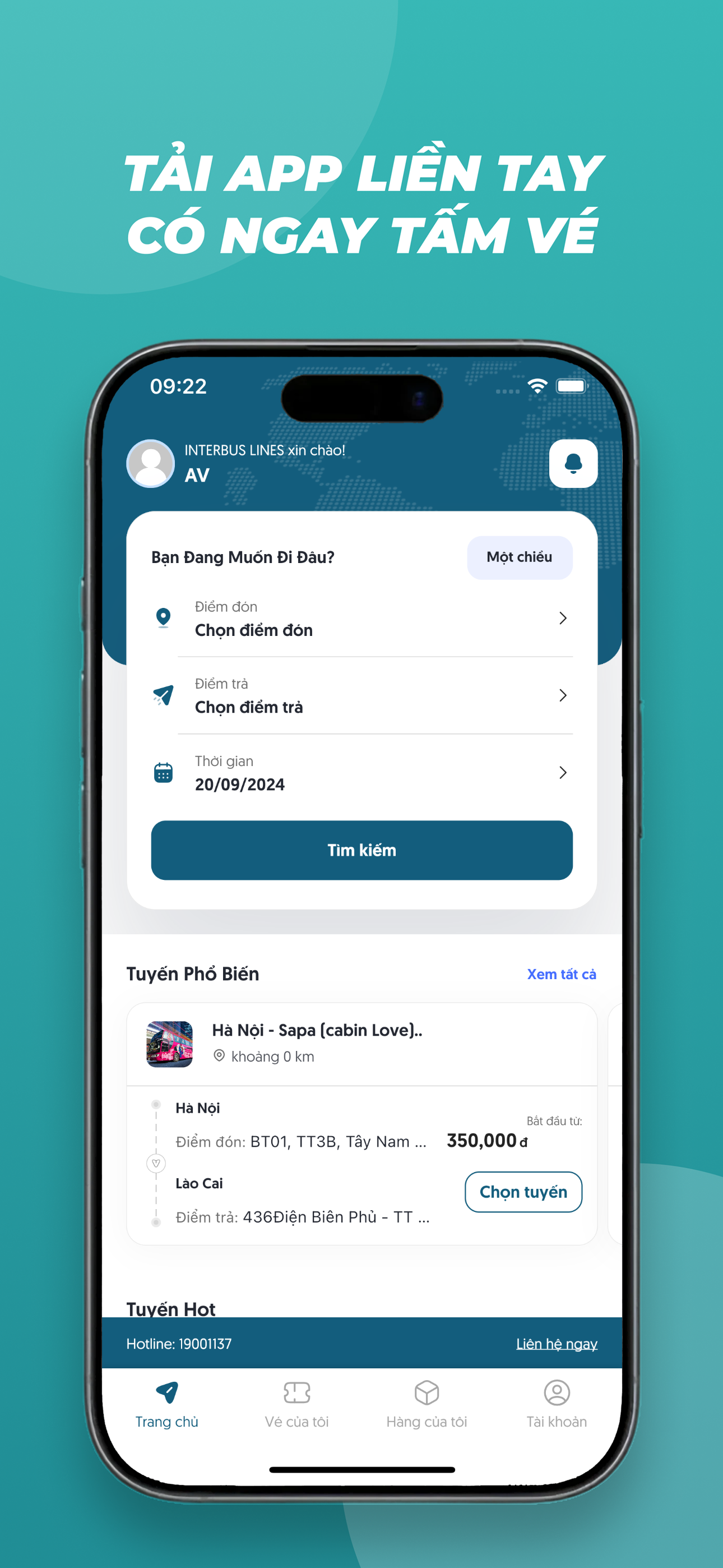 interbuslines đặt vé xe online