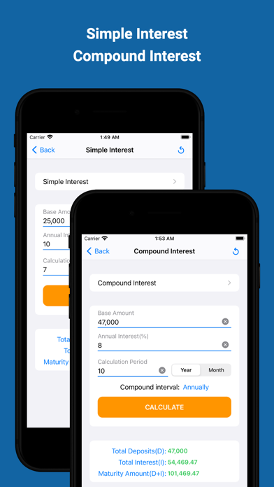 Financial Calculator Loan, SIP Screenshot
