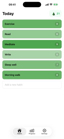 Reflect Daily Habits iPhone screenshot