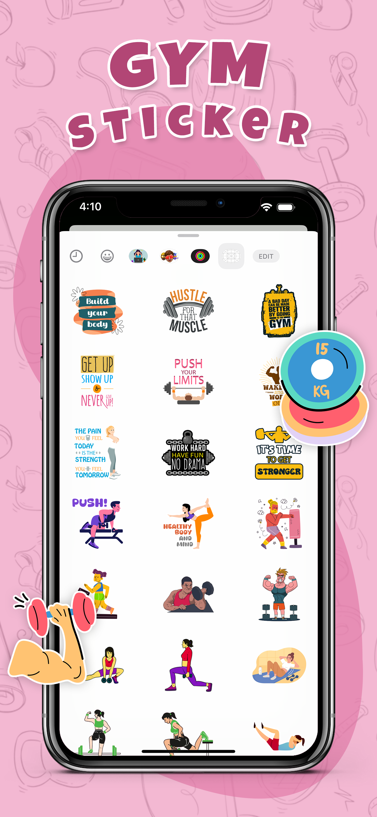 Gym Stickers - Fitness Workout screenshot 4
