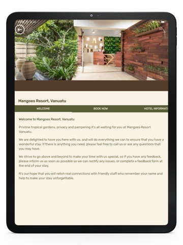 Mangoes Resort iPad screenshot