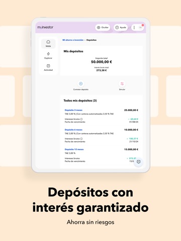MyInvestor · Banco & Inversión iPad screenshot 4
