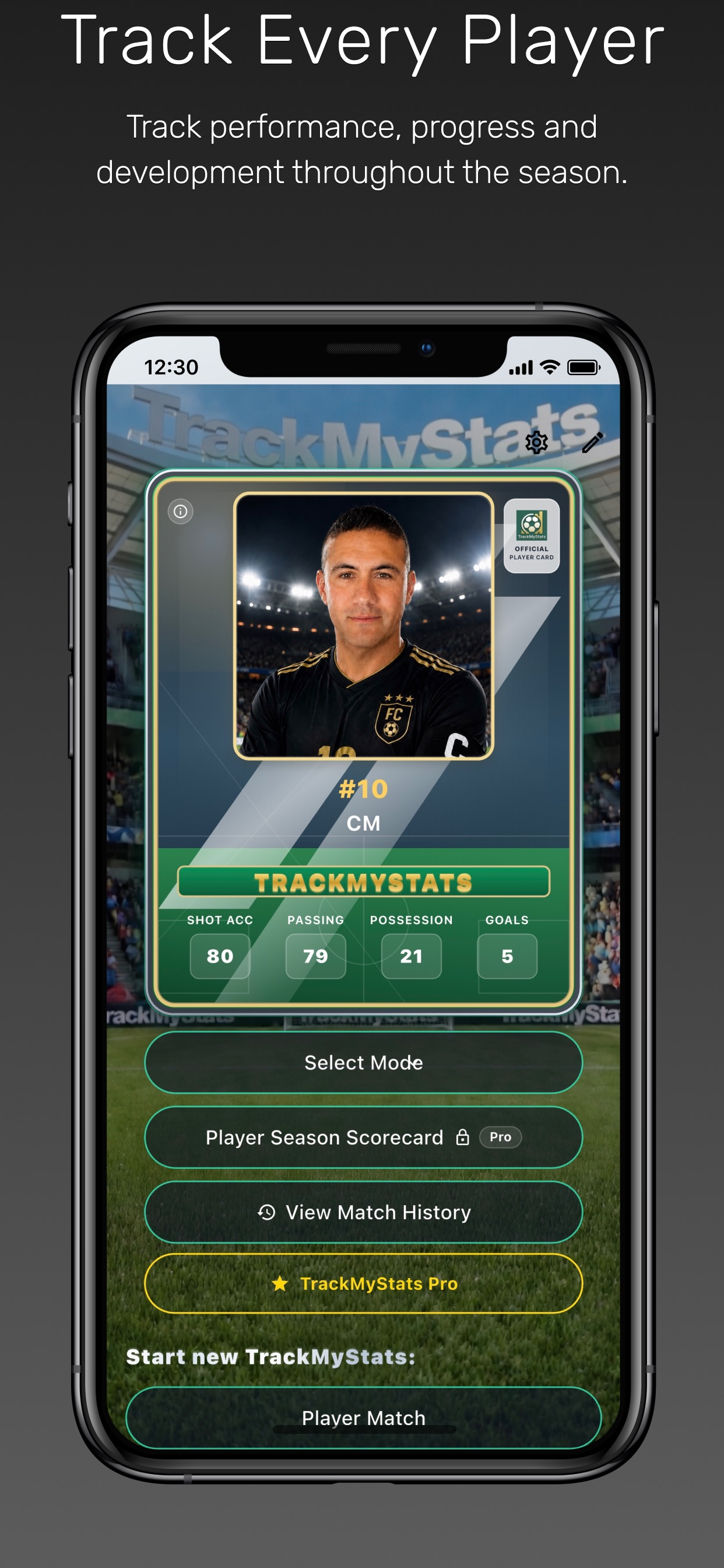 TrackMyStats: Soccer screenshot 3