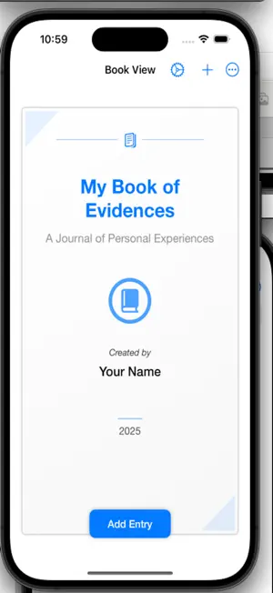 MyBookOfEvidences screenshot 1
