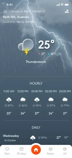 Captura de pantalla de Clima - Pronóstico Del Tiempo en iPhone 4