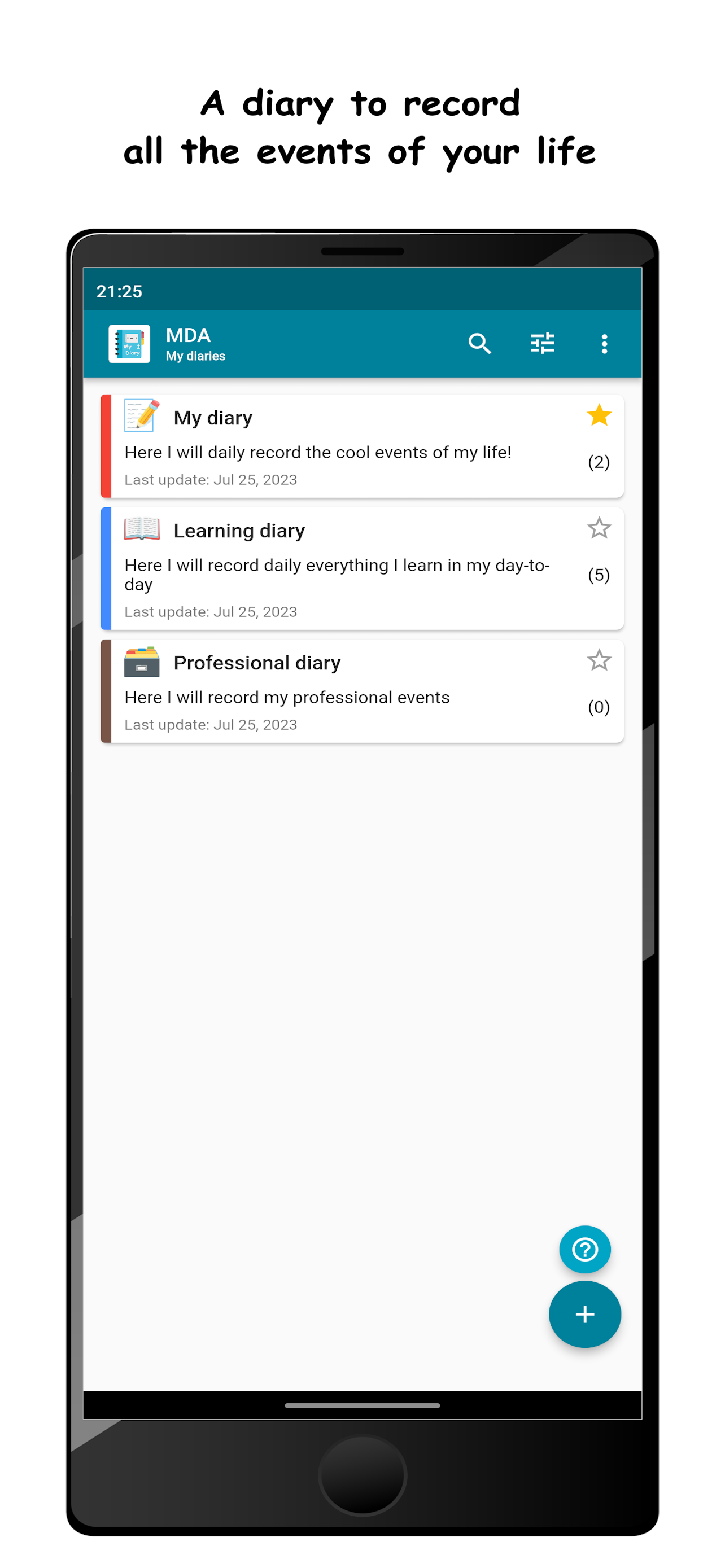 MDA: My diary