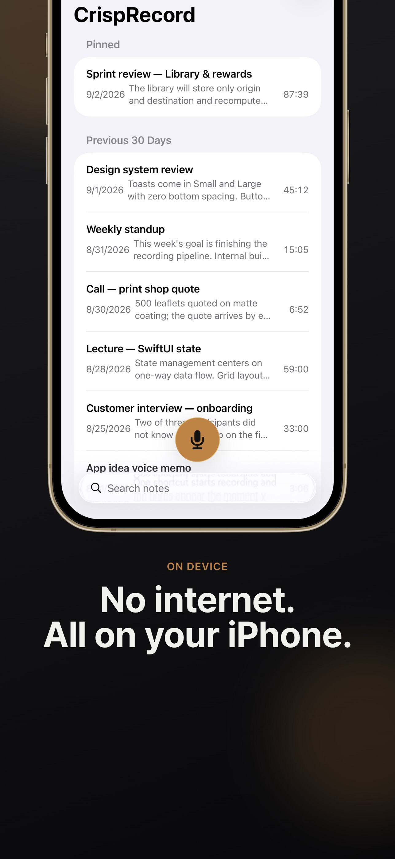 Screenshot 4 of CrispRecord: Voice Notes