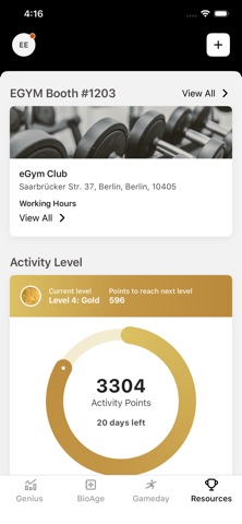 EGYM HFA iPhone screenshot
