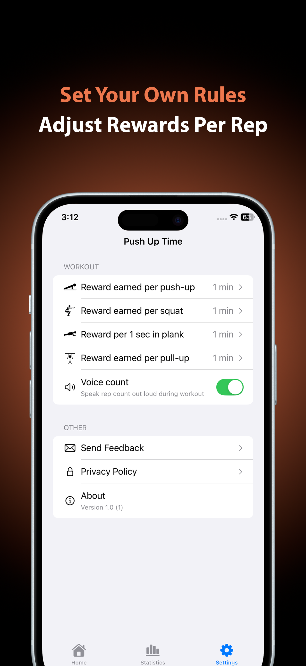 Push Up Time - Block Apps