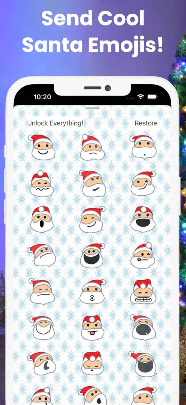 Screenshot #1 pour SantaMojis Santa Emojis