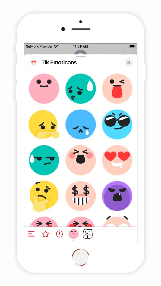 #1. Tik Emoticons (iOS) By: Pratik Dhebariya