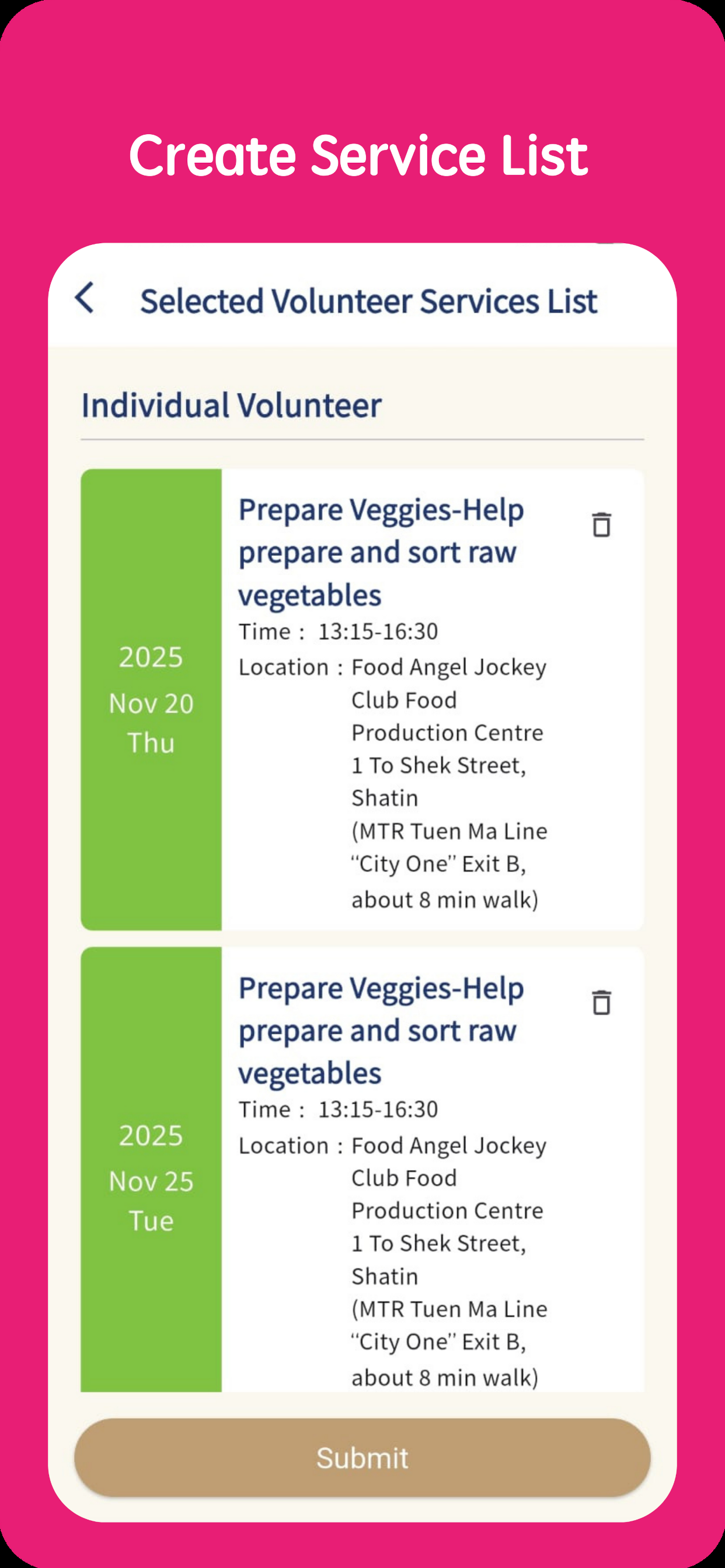 FoodAngel - Volunteer Services