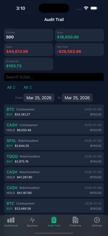 EscapeMint: DCA Tracker screenshot