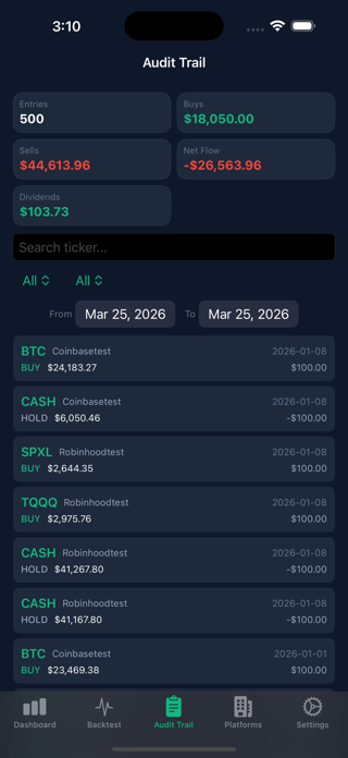 EscapeMint: DCA Tracker Screenshot 3 of 5