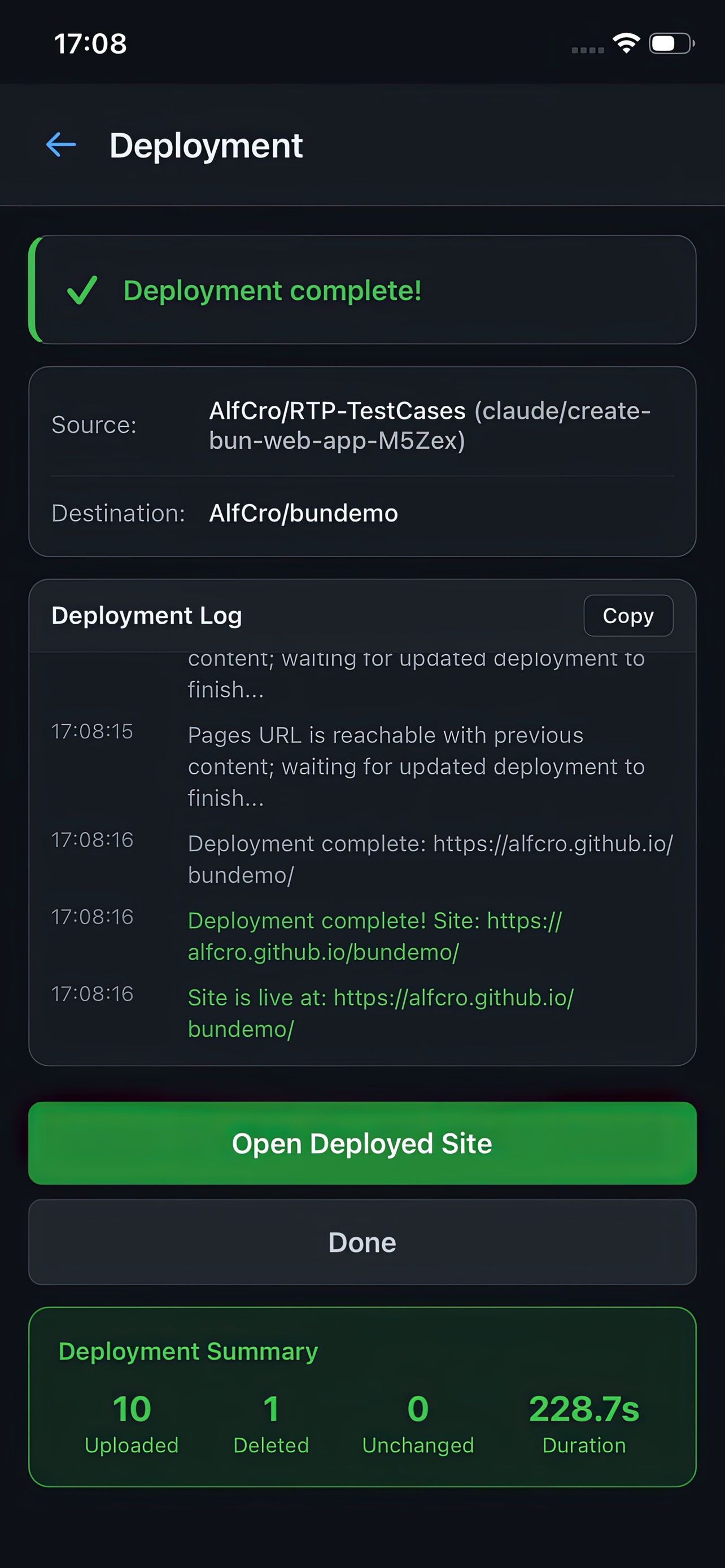 Repo to Pages