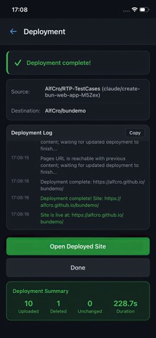 Repo to Pages screenshot