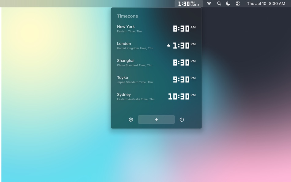 #1. Tiny World Clock (macOS) Ved: 安琪 刘