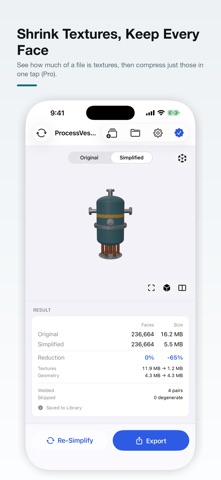 3D Simplify: USDZ Optimizer Screenshot 2 of 6