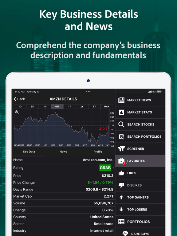 S&P Stocks Ratings & Charts iPad screenshot 4 - Finance app