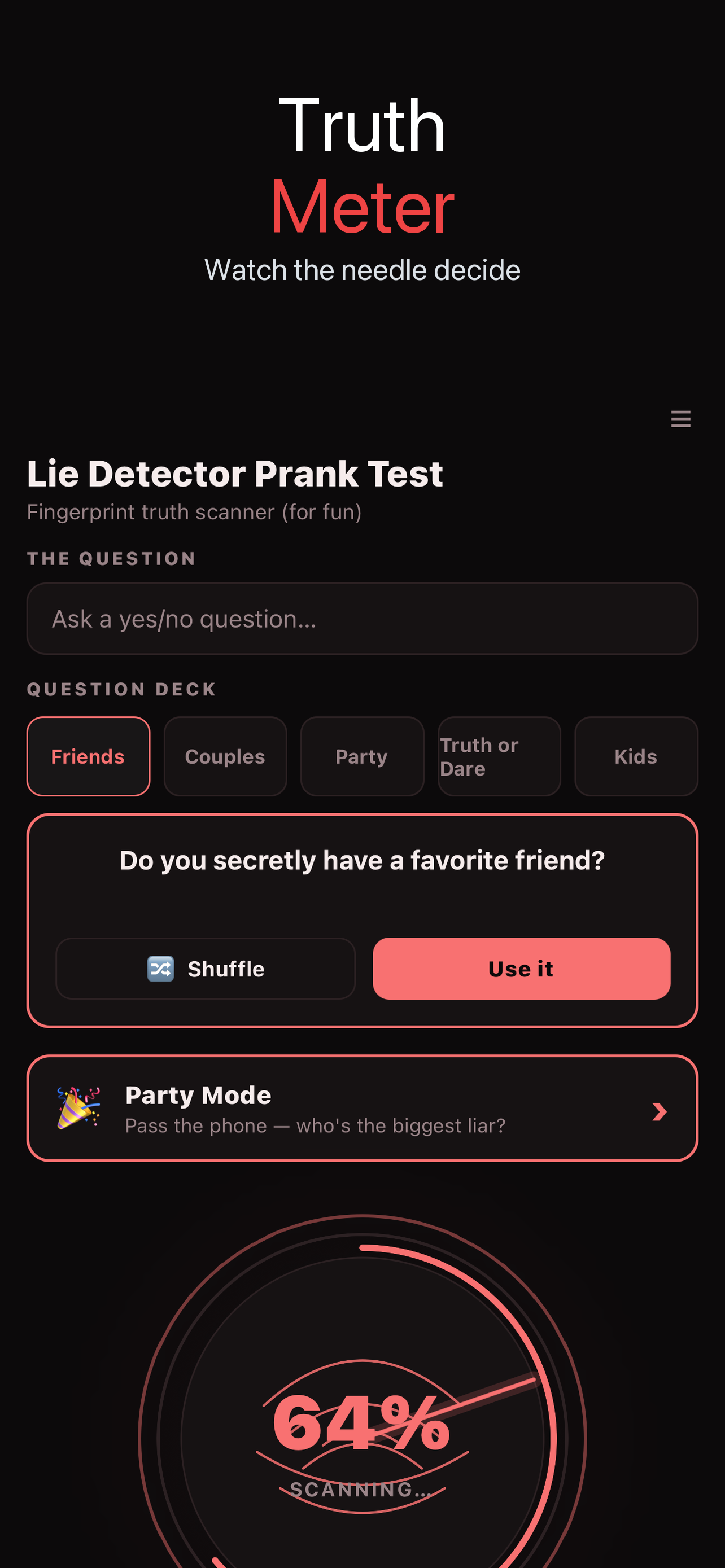 Lie Detector Prank Test + screenshot 5