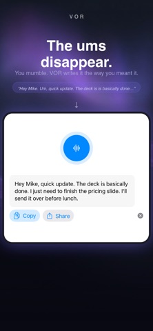 VOR: Voice to Text Screenshot 2 of 4
