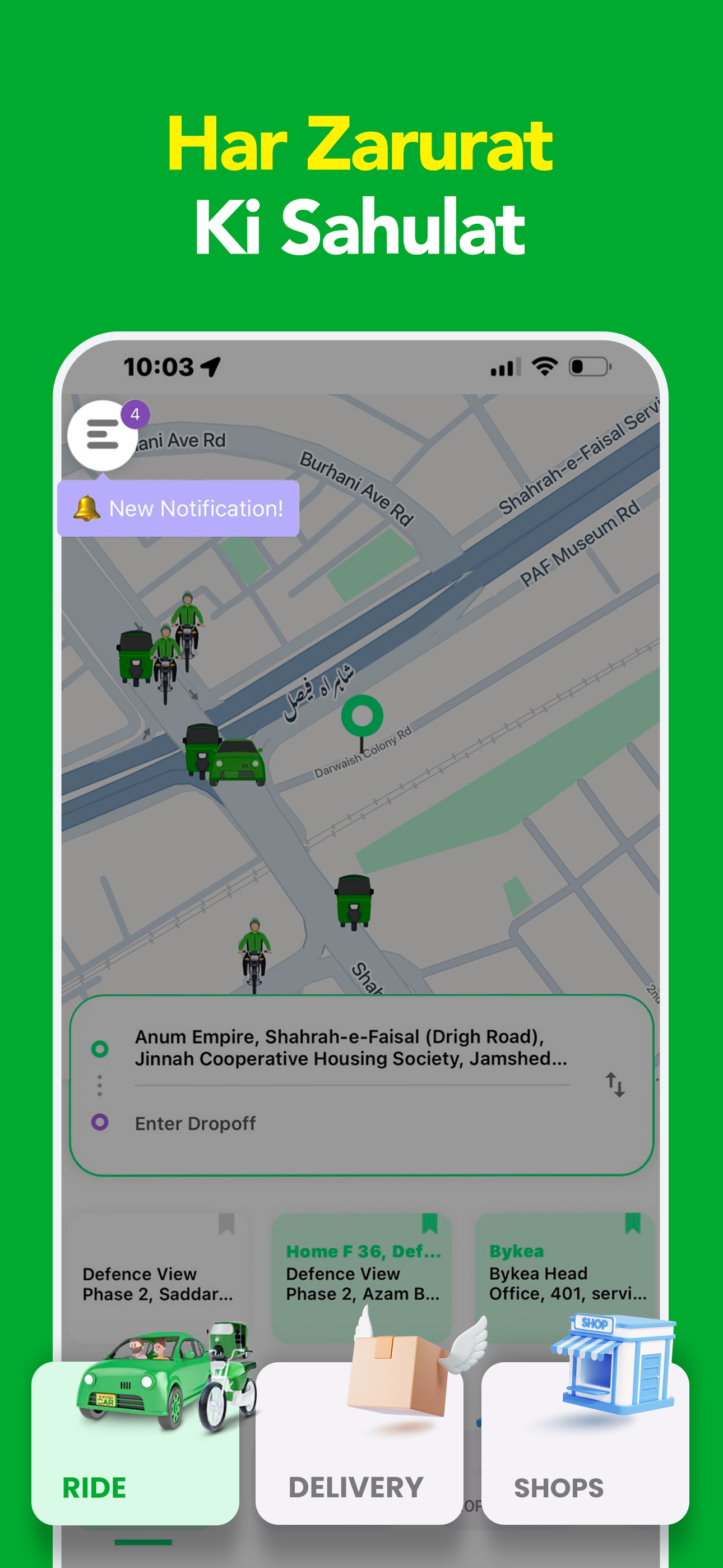 Bykea: Cab, Rides & Delivery