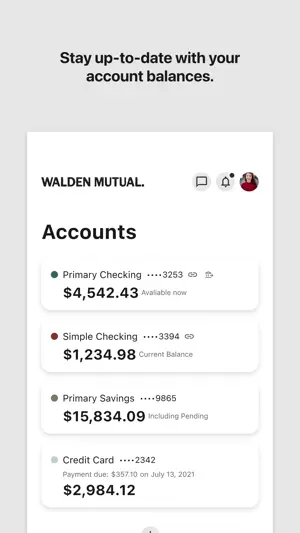 Walden Mutual Mobile Banking screenshot 2