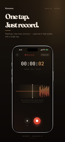 Kotonote: On-Device Transcribe Screenshot 2 of 5