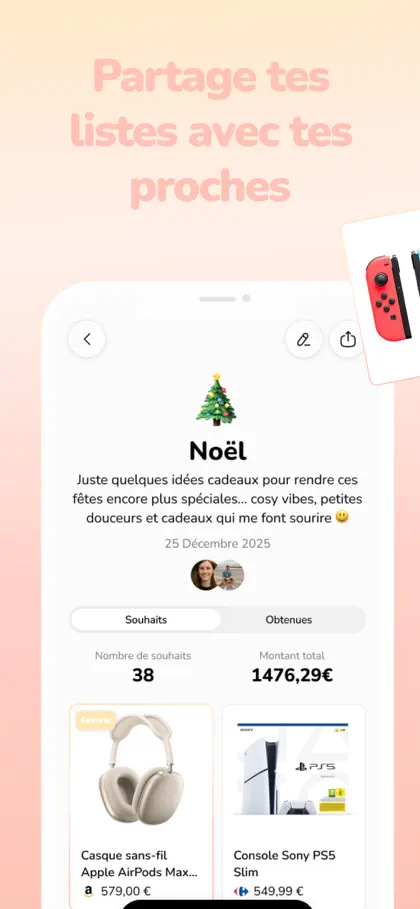 Screenshot 5 di 6 di Wishlist & Cadeaux - Hopy