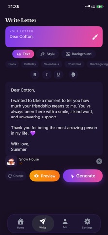 GiftLetter-Send Gift Letters Screenshot 4 of 5