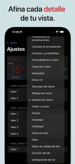 Captura de pantalla de Cartoon Weather en iPhone 4