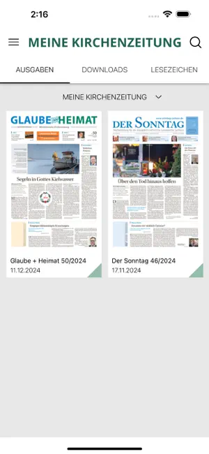 Meine Kirchenzeitung digital screenshot 1