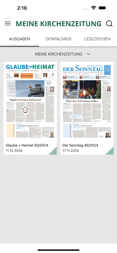 Meine Kirchenzeitung digital screenshot 1