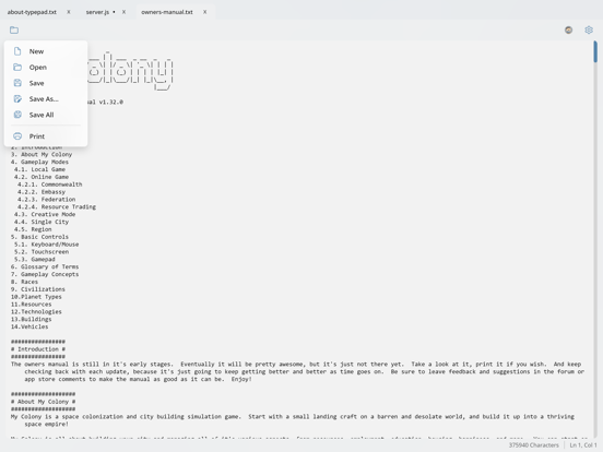 Typepad Editor iPad screenshot 4 - Productivity app