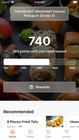THAI DELIGHT BROADWAY iPhone screenshot 1 - Food & Drink app