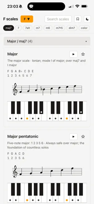 Jazzlore Scales screenshot 3