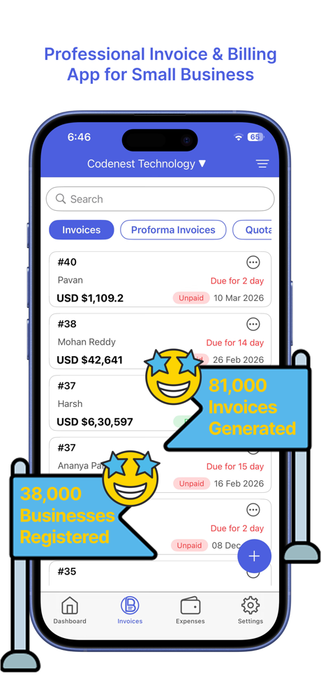BillNama: Invoice, GST billing screenshot 1
