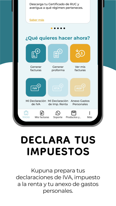 Kupuna Impuestos + Facturación Screenshot