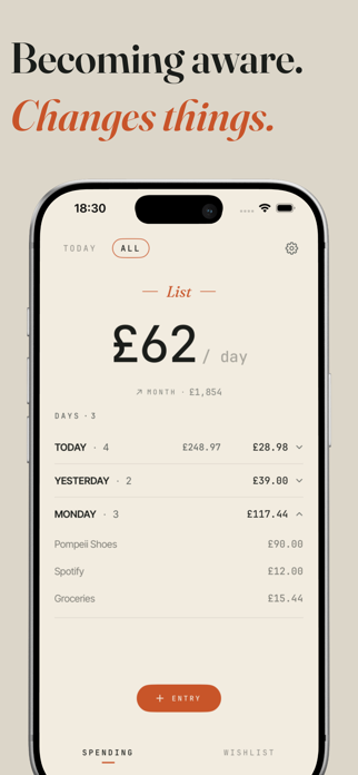 Mark · Spending Screenshot 2 of 4