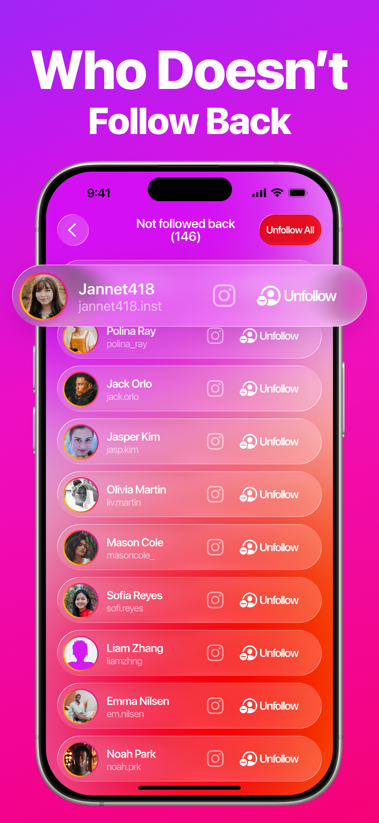 Reports・Followers, Unfollowers screenshot 2