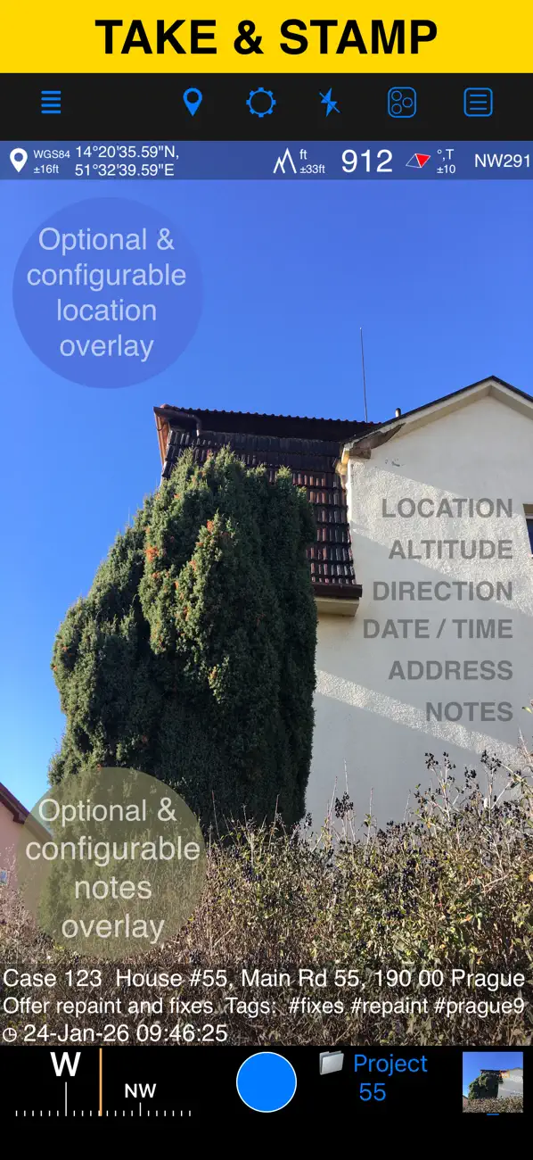 #1. GPS Camera 55. Field Survey (iOS) Ved: Kalimex-Consulting s.r.o. @Blocoware & Stanislav Dvoychenko