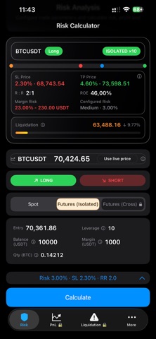 Crypto Risk App Screenshot 3 of 10