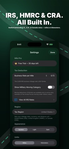 Milo Go: Mileage Tracker Screenshot 3 of 7