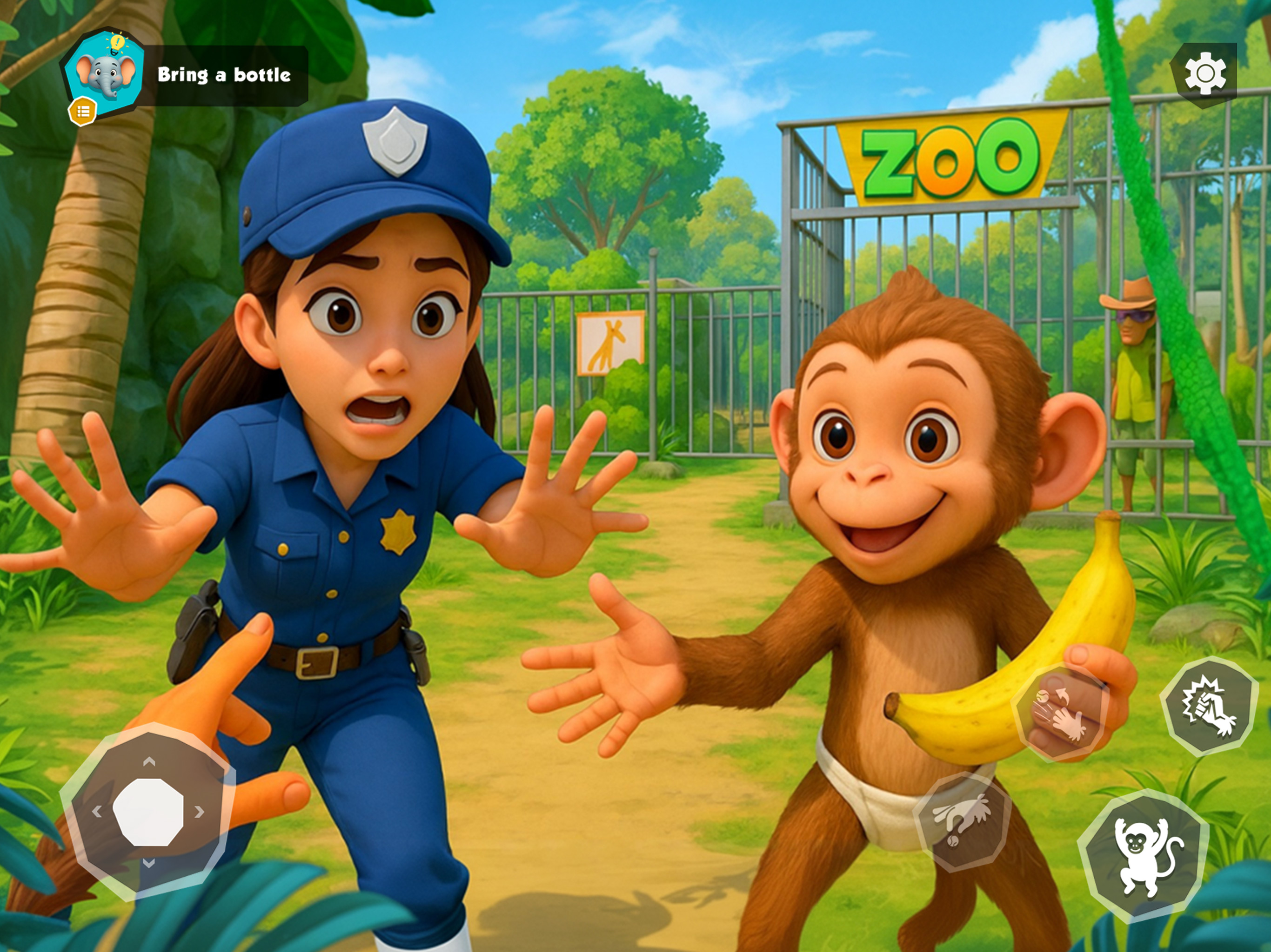 Monkey Inside Bars Life Game