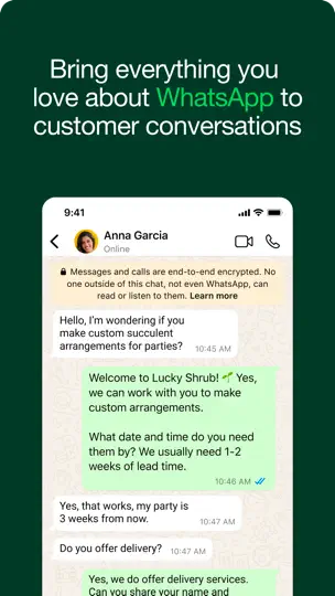 WhatsApp Business iPhone Screenshot 8