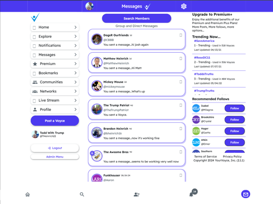 YourVoyce V2 iPad screenshot 5 - Social Networking app