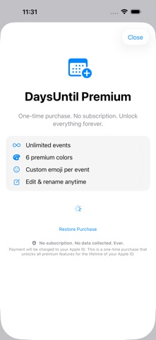 NewDaysUntil iPhone screenshot
