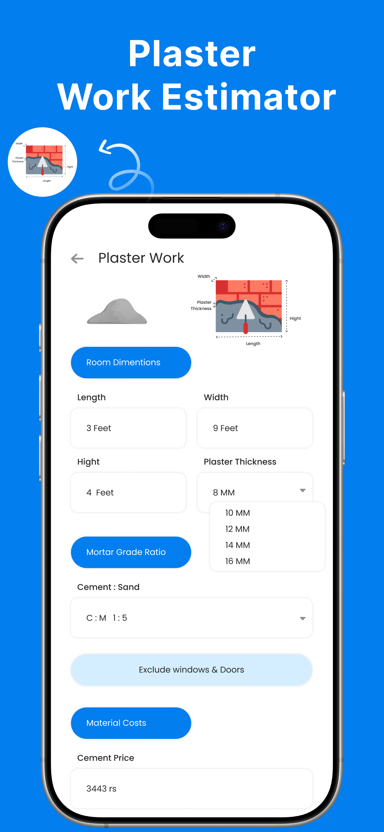 Construction Material Estimate
